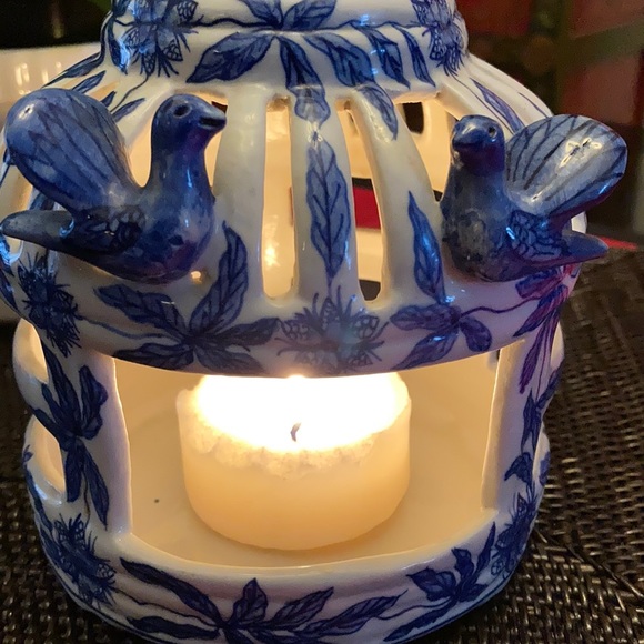 Vintage Porcelain Birdcage - Picture 2 of 13